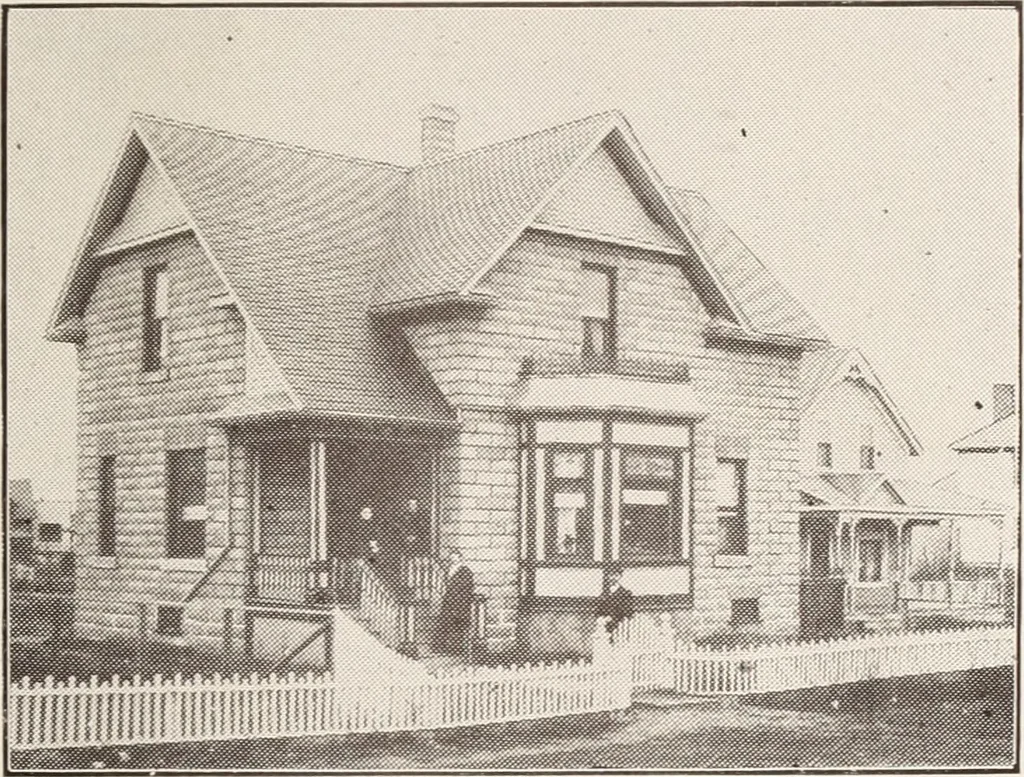 An illustration from A few facts about the city of Saskatoon : something of its past, present and prospects for the future, a city of opportunities. A railway centre. The hub of the great hard wheat area of Central Saskatchewan, 1907, leaf 17