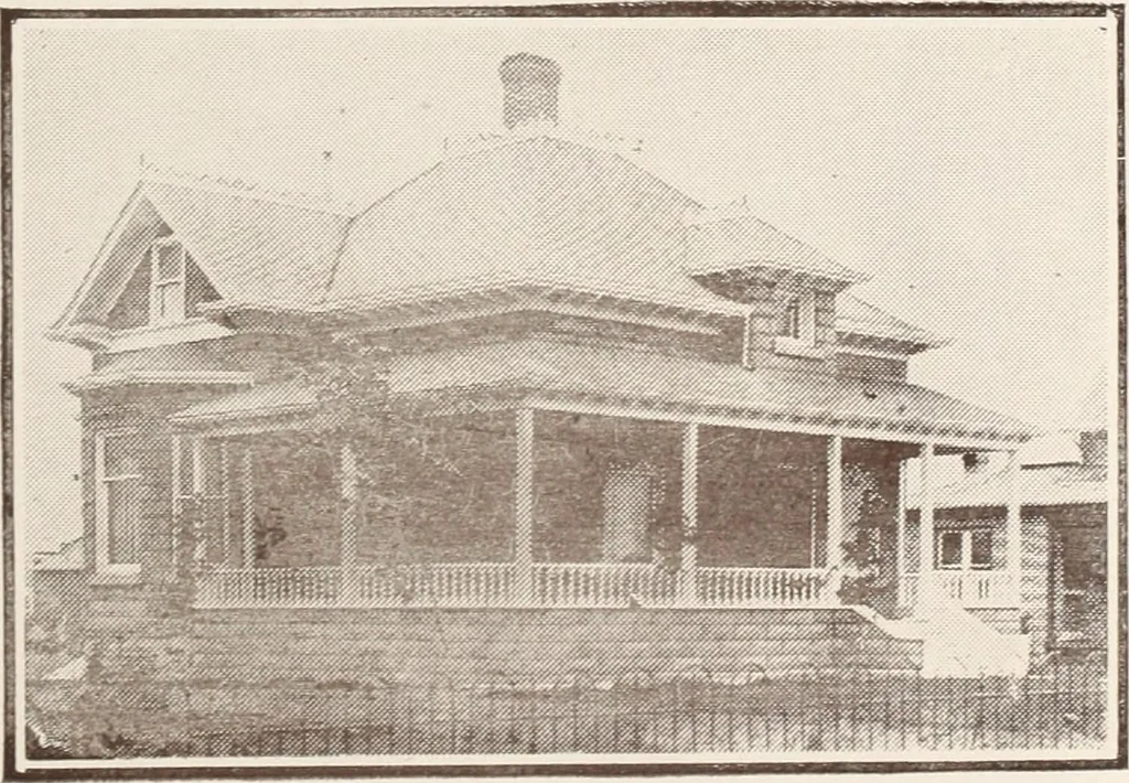 An illustration from A few facts about the city of Saskatoon : something of its past, present and prospects for the future, a city of opportunities. A railway centre. The hub of the great hard wheat area of Central Saskatchewan, 1907, leaf 23