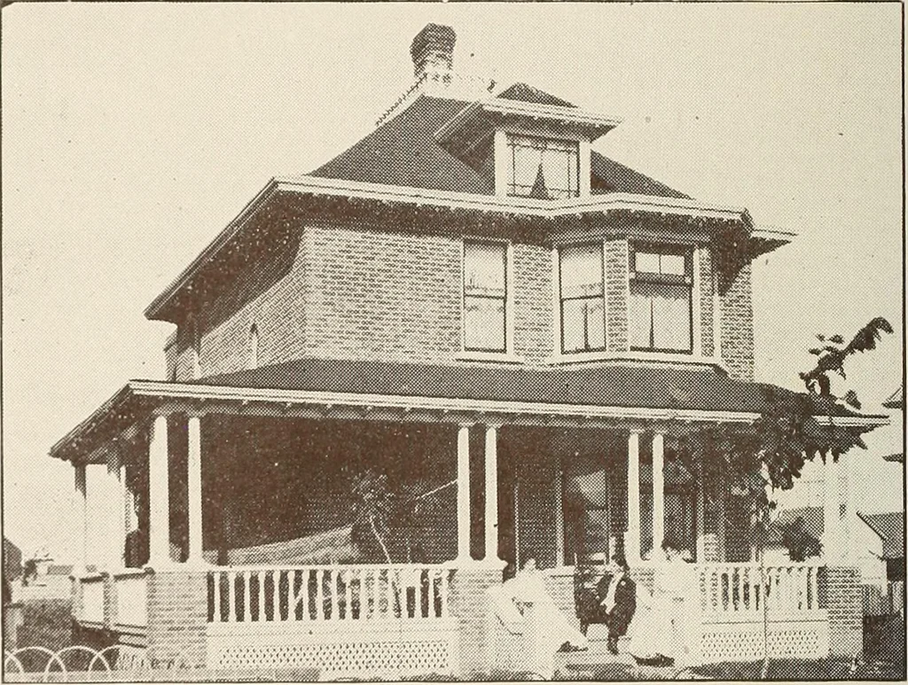An illustration from A few facts about the city of Saskatoon : something of its past, present and prospects for the future, a city of opportunities. A railway centre. The hub of the great hard wheat area of Central Saskatchewan, 1907, leaf 24