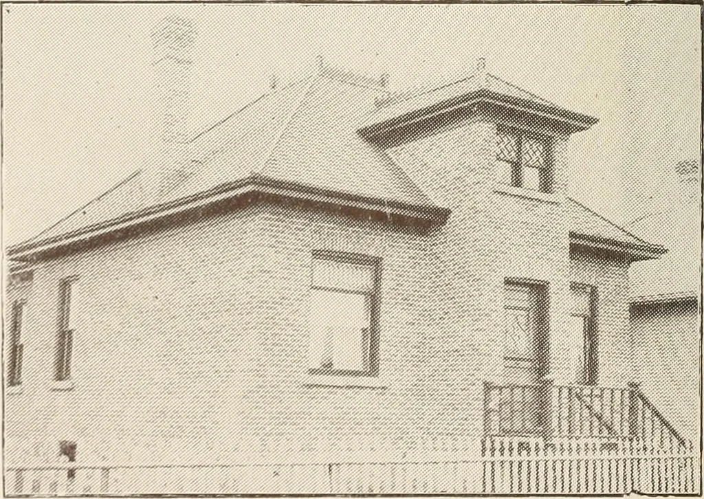 An illustration from A few facts about the city of Saskatoon : something of its past, present and prospects for the future, a city of opportunities. A railway centre. The hub of the great hard wheat area of Central Saskatchewan, 1907, leaf 24