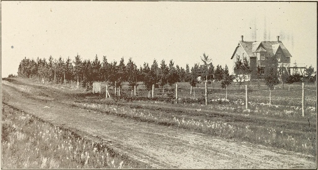An illustration from A few facts about the city of Saskatoon : something of its past, present and prospects for the future, a city of opportunities. A railway centre. The hub of the great hard wheat area of Central Saskatchewan, 1907, leaf 26