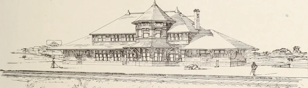 An illustration from A few facts about the city of Saskatoon : something of its past, present and prospects for the future, a city of opportunities. A railway centre. The hub of the great hard wheat area of Central Saskatchewan, 1907, leaf 27