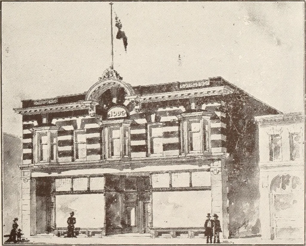 An illustration from A few facts about the city of Saskatoon : something of its past, present and prospects for the future, a city of opportunities. A railway centre. The hub of the great hard wheat area of Central Saskatchewan, 1907, leaf 27