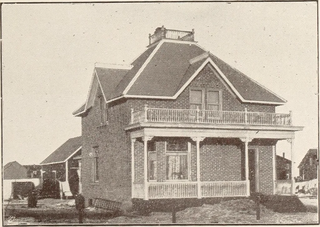 An illustration from A few facts about the city of Saskatoon : something of its past, present and prospects for the future, a city of opportunities. A railway centre. The hub of the great hard wheat area of Central Saskatchewan, 1907, leaf 31