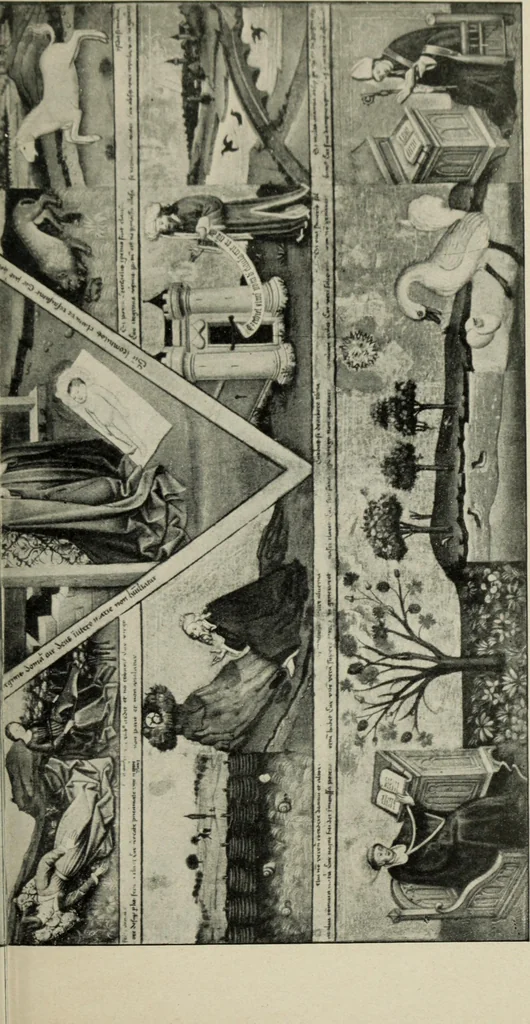 An illustration from Führer durch den symbolischen und typologischen Bilderkreis der christlichen Kunst des Mittelalters, 1920, leaf 100