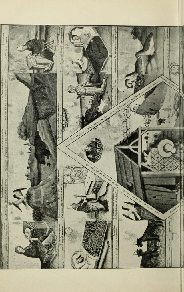 An illustration from Führer durch den symbolischen und typologischen Bilderkreis der christlichen Kunst des Mittelalters, 1920, leaf 99