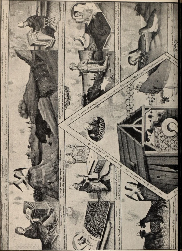 An illustration from Führer durch den symbolischen und typologischen Bilderkreis der christlichen Kunst des Mittelalters, 1920, leaf 101