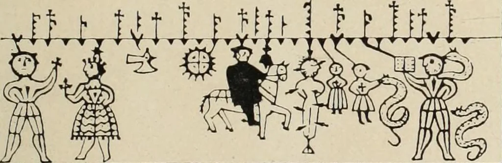 An illustration from Führer durch den symbolischen und typologischen Bilderkreis der christlichen Kunst des Mittelalters, 1920, leaf 134