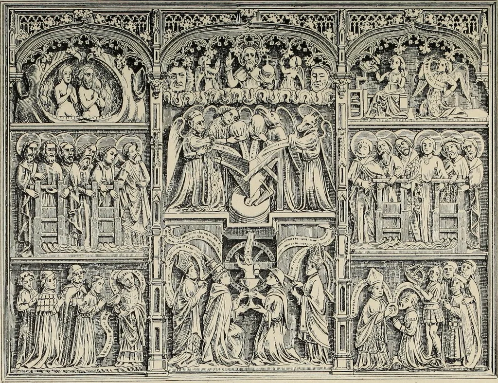 An illustration from Führer durch den symbolischen und typologischen Bilderkreis der christlichen Kunst des Mittelalters, 1920, leaf 142