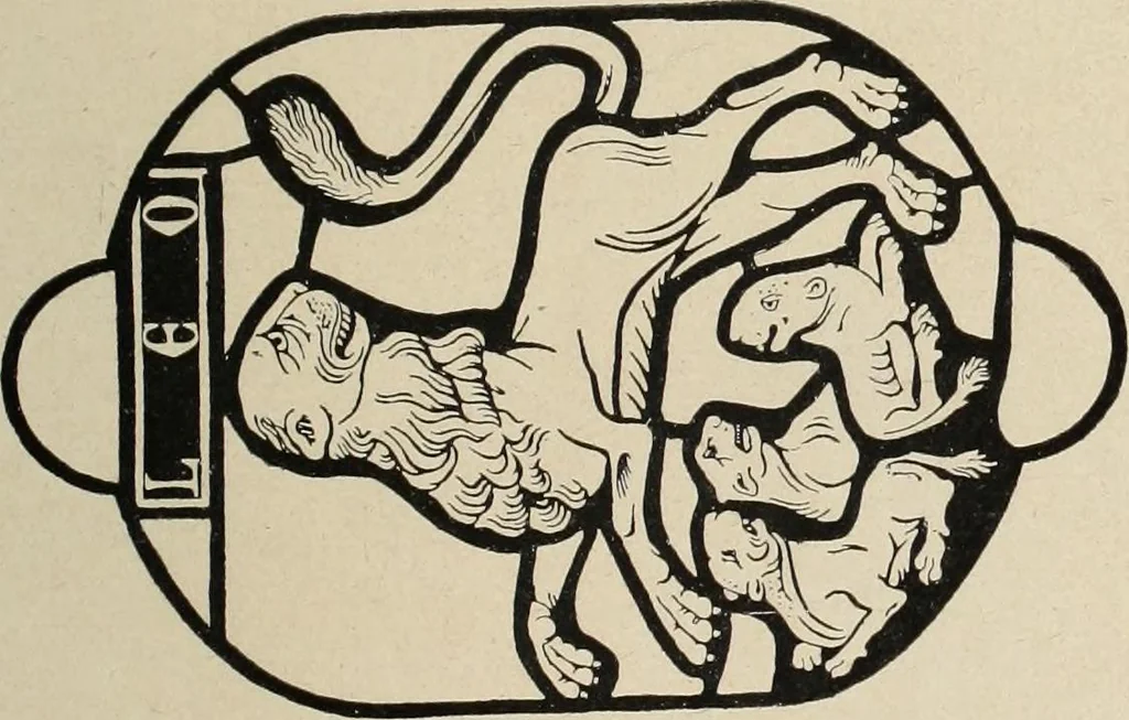 An illustration from Führer durch den symbolischen und typologischen Bilderkreis der christlichen Kunst des Mittelalters, 1920, leaf 64