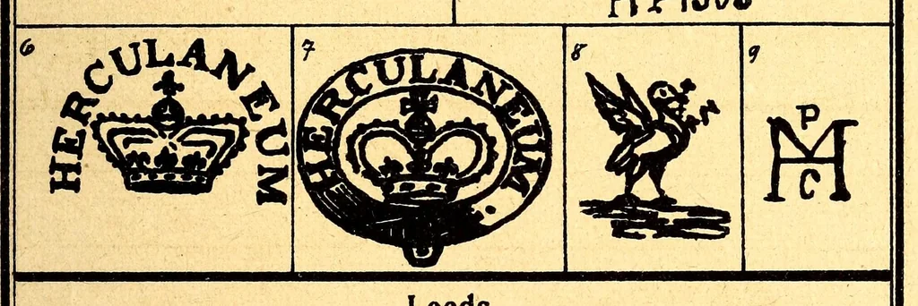 An illustration from Führer für sammler von Porzellan und Fayence, Steinzeug, Steingut usw : Vollständiges Verzeichnis der auf älterem Porzellan, Fayence, Steingut usw. befindlichen Marken, 1919, leaf 195