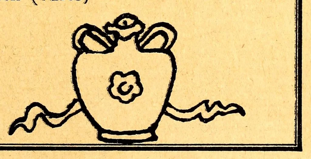 An illustration from Führer für sammler von Porzellan und Fayence, Steinzeug, Steingut usw : Vollständiges Verzeichnis der auf älterem Porzellan, Fayence, Steingut usw. befindlichen Marken, 1919, leaf 293