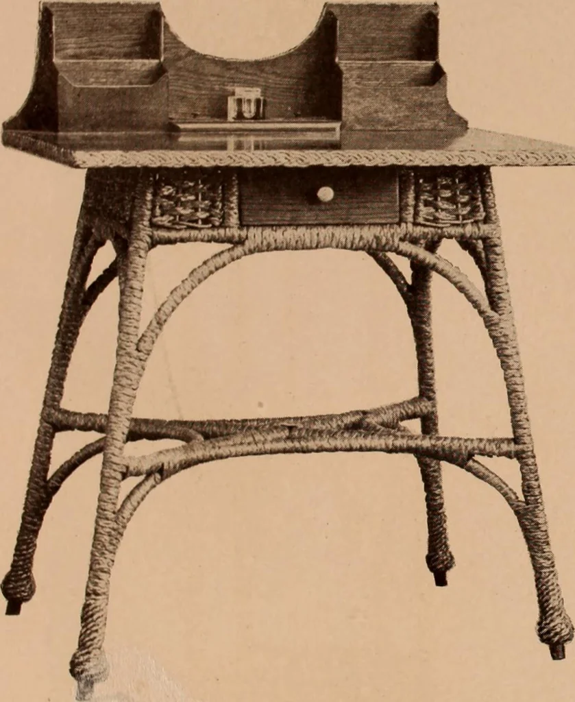 An illustration from Fiber rush, imported malacca and mission furniture., 1904, leaf 105