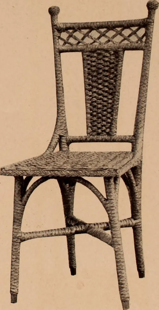 An illustration from Fiber rush, imported malacca and mission furniture., 1904, leaf 105