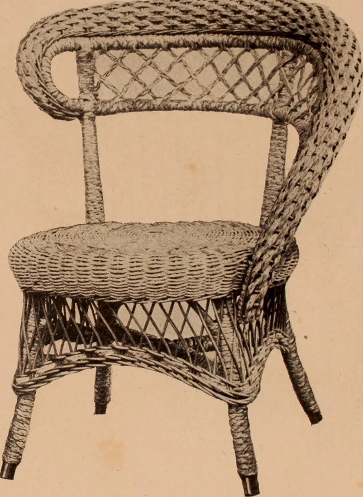 An illustration from Fiber rush, imported malacca and mission furniture., 1904, leaf 109