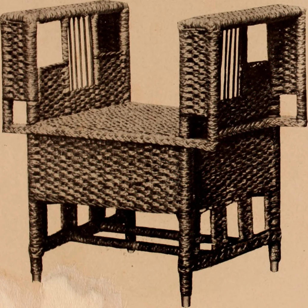 An illustration from Fiber rush, imported malacca and mission furniture., 1904, leaf 111