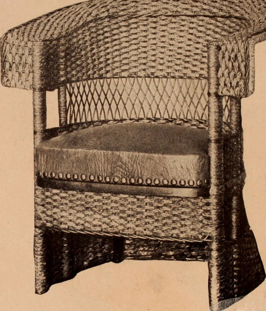 An illustration from Fiber rush, imported malacca and mission furniture., 1904, leaf 112
