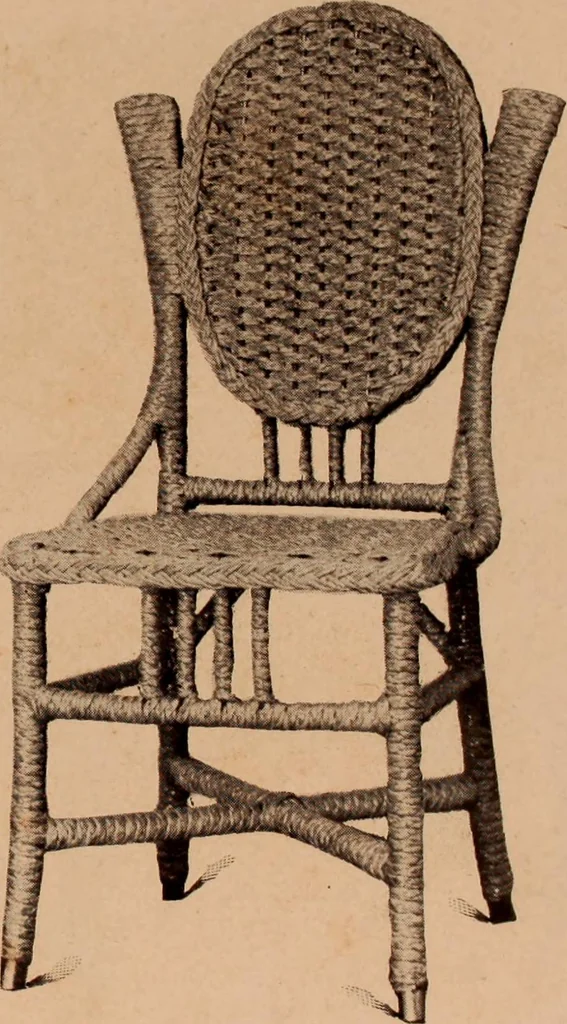 An illustration from Fiber rush, imported malacca and mission furniture., 1904, leaf 113