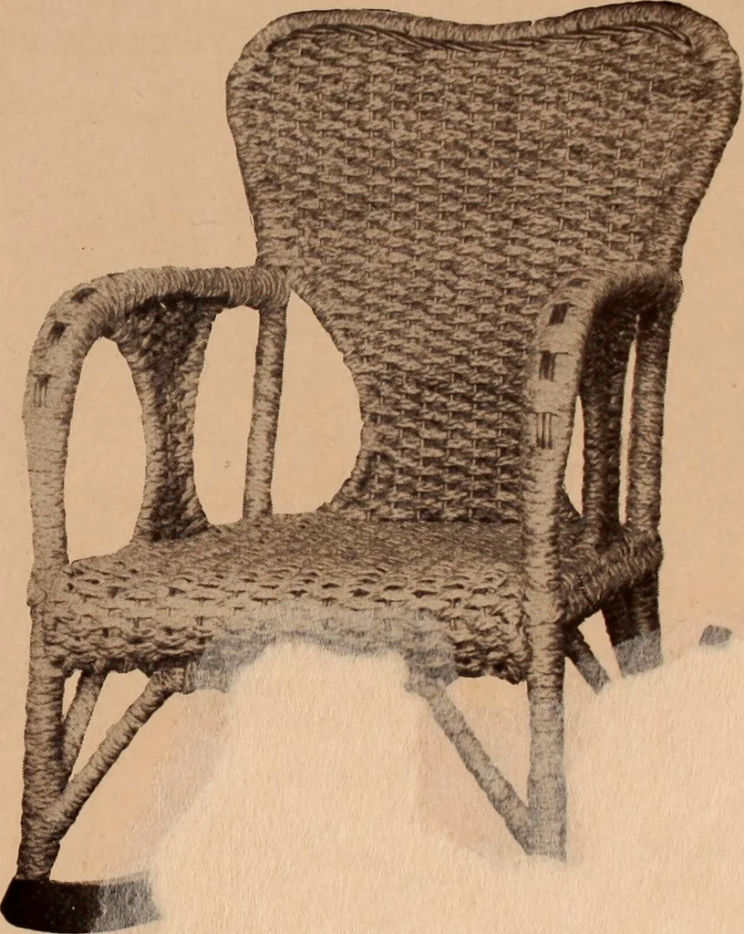 An illustration from Fiber rush, imported malacca and mission furniture., 1904, leaf 116