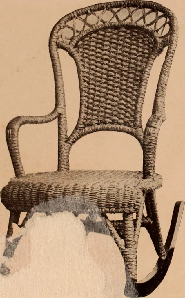 An illustration from Fiber rush, imported malacca and mission furniture., 1904, leaf 117