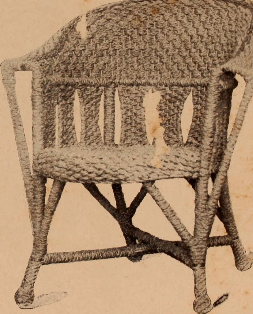 An illustration from Fiber rush, imported malacca and mission furniture., 1904, leaf 127