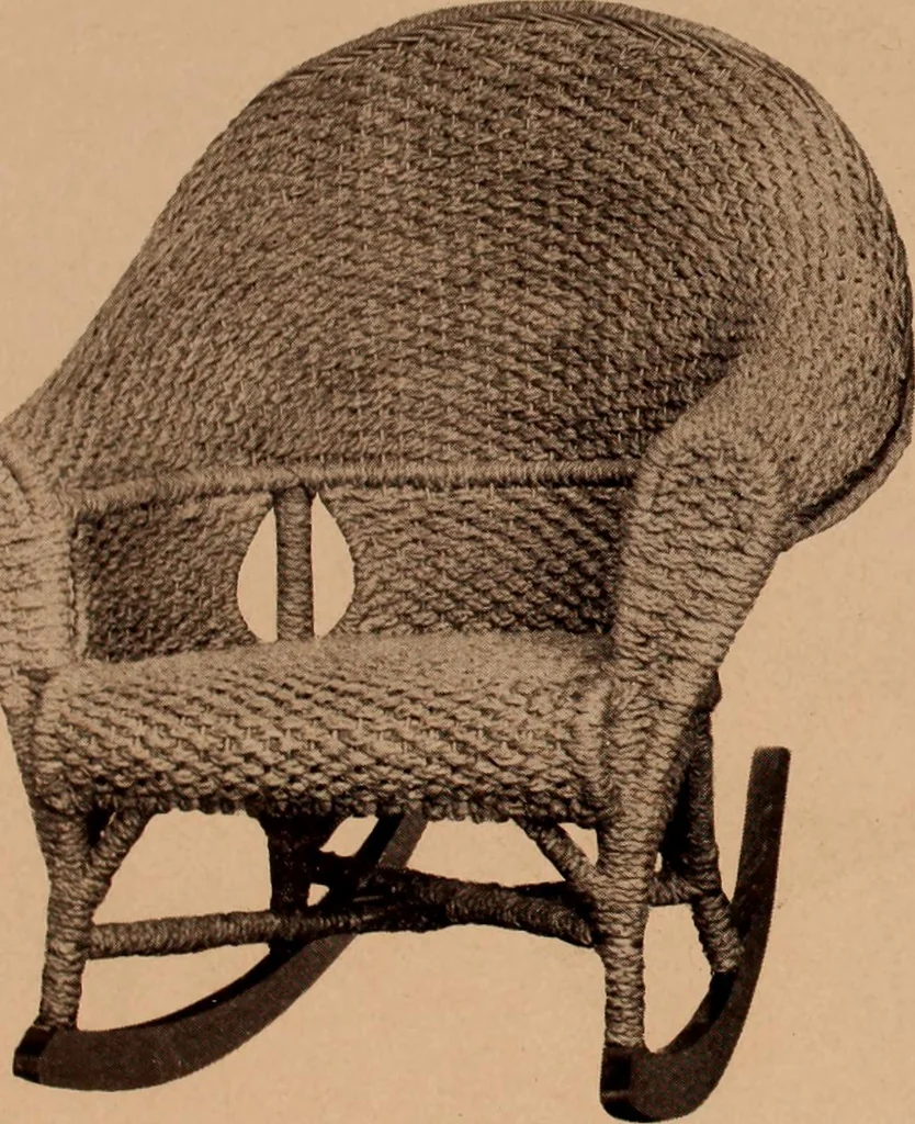 An illustration from Fiber rush, imported malacca and mission furniture., 1904, leaf 129