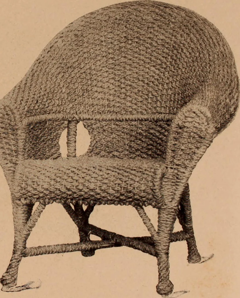 An illustration from Fiber rush, imported malacca and mission furniture., 1904, leaf 129