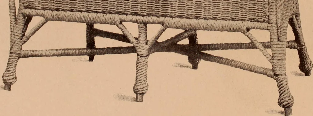 An illustration from Fiber rush, imported malacca and mission furniture., 1904, leaf 136