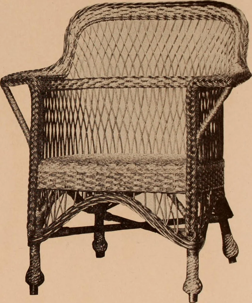 An illustration from Fiber rush, imported malacca and mission furniture., 1904, leaf 137