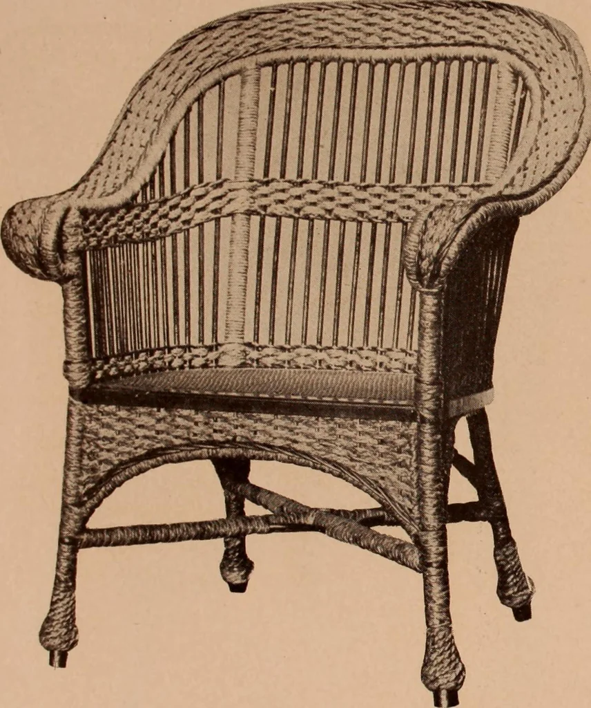 An illustration from Fiber rush, imported malacca and mission furniture., 1904, leaf 138