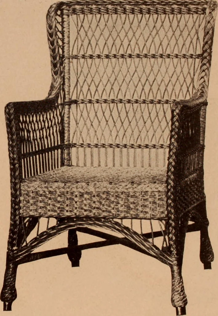 An illustration from Fiber rush, imported malacca and mission furniture., 1904, leaf 138