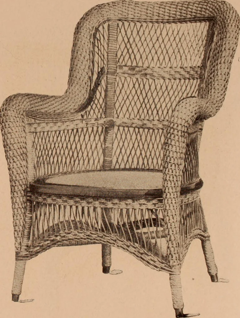 An illustration from Fiber rush, imported malacca and mission furniture., 1904, leaf 139