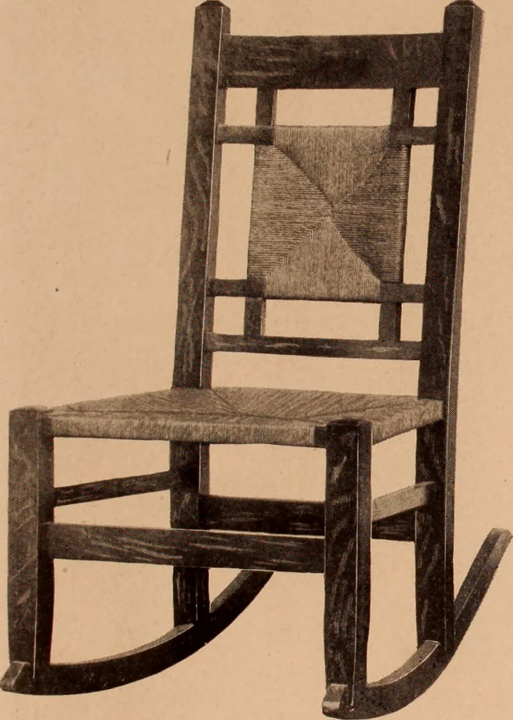 An illustration from Fiber rush, imported malacca and mission furniture., 1904, leaf 14