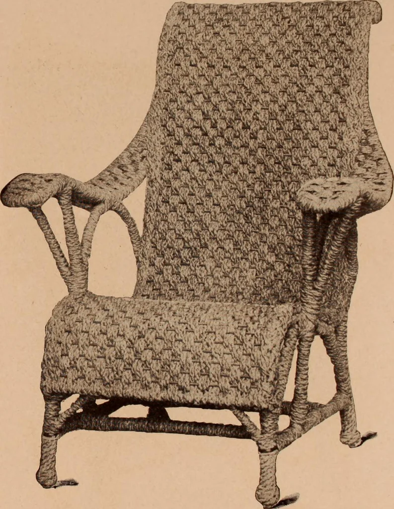 An illustration from Fiber rush, imported malacca and mission furniture., 1904, leaf 141