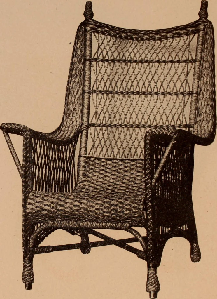 An illustration from Fiber rush, imported malacca and mission furniture., 1904, leaf 142