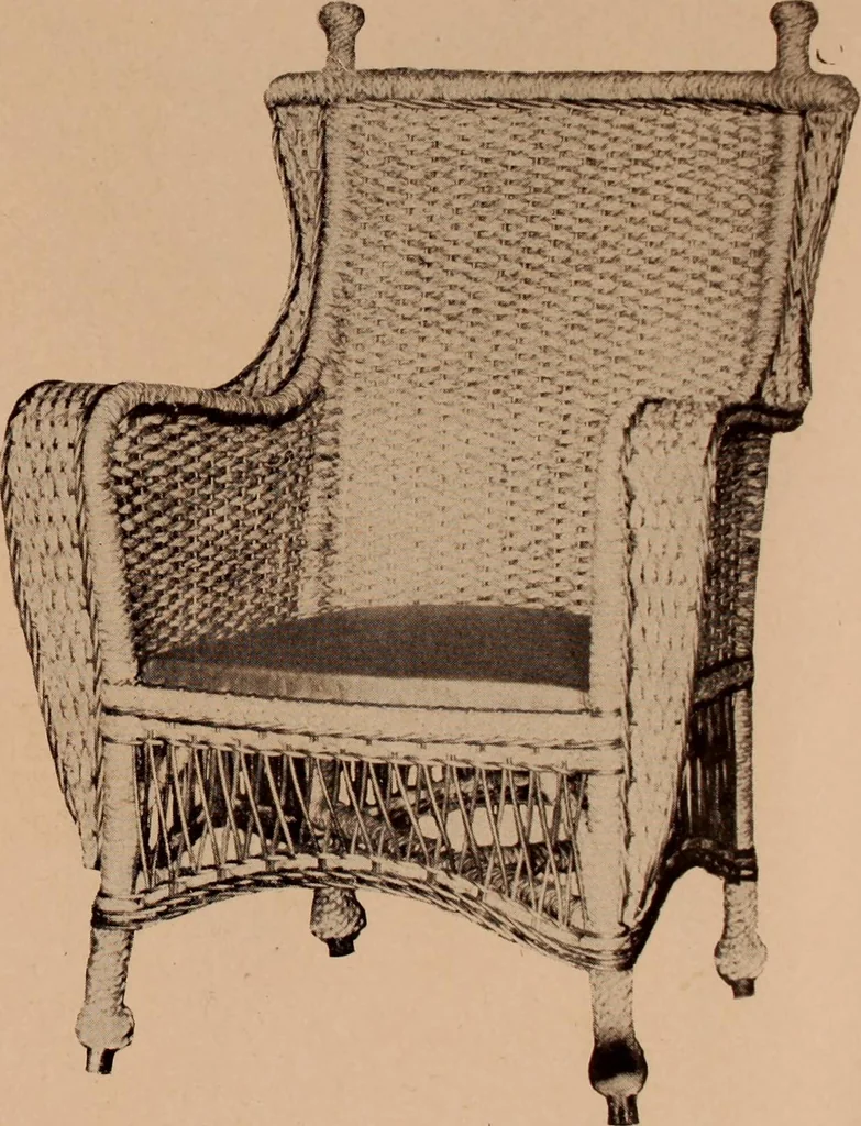 An illustration from Fiber rush, imported malacca and mission furniture., 1904, leaf 145