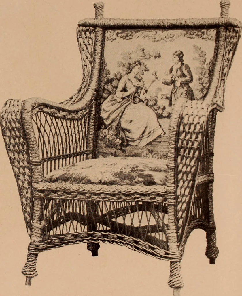 An illustration from Fiber rush, imported malacca and mission furniture., 1904, leaf 147