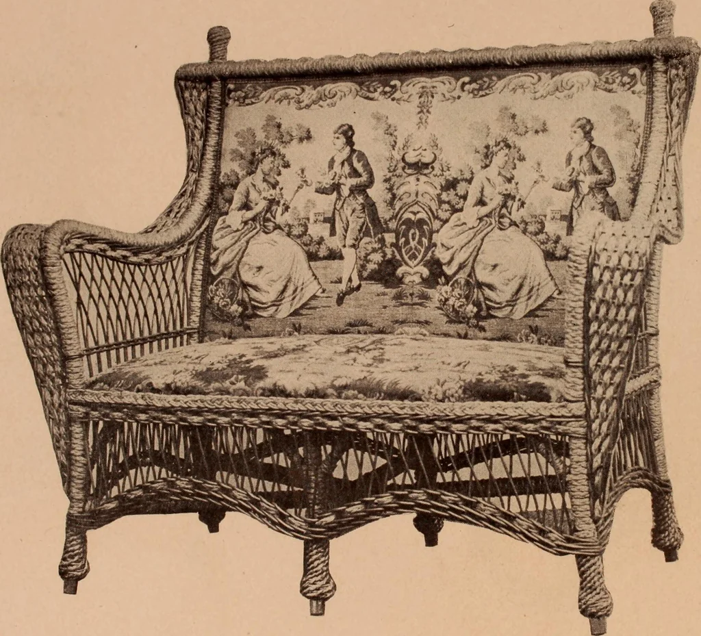An illustration from Fiber rush, imported malacca and mission furniture., 1904, leaf 148