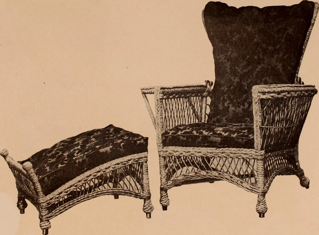 An illustration from Fiber rush, imported malacca and mission furniture., 1904, leaf 155