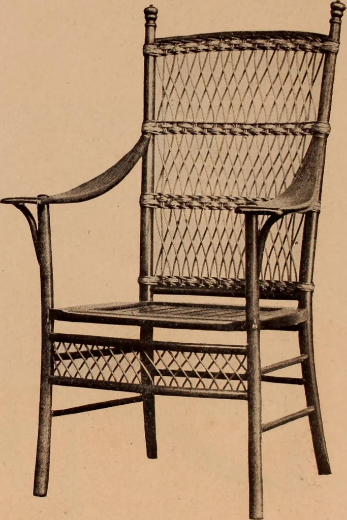 An illustration from Fiber rush, imported malacca and mission furniture., 1904, leaf 158