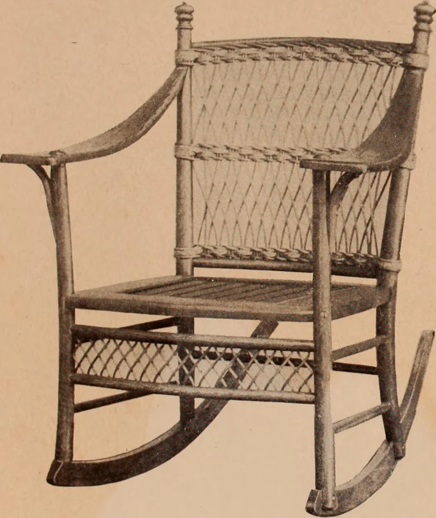 An illustration from Fiber rush, imported malacca and mission furniture., 1904, leaf 159