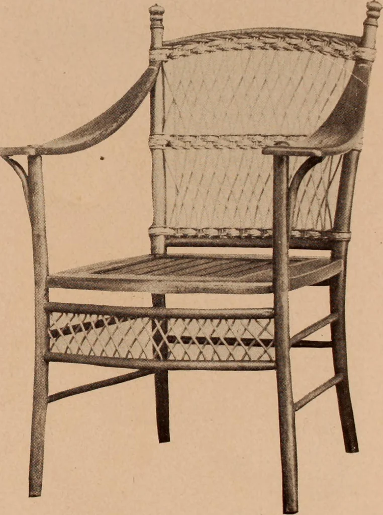 An illustration from Fiber rush, imported malacca and mission furniture., 1904, leaf 159