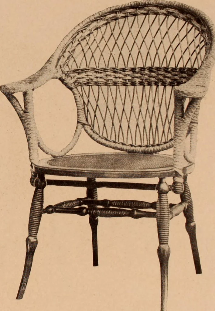 An illustration from Fiber rush, imported malacca and mission furniture., 1904, leaf 165