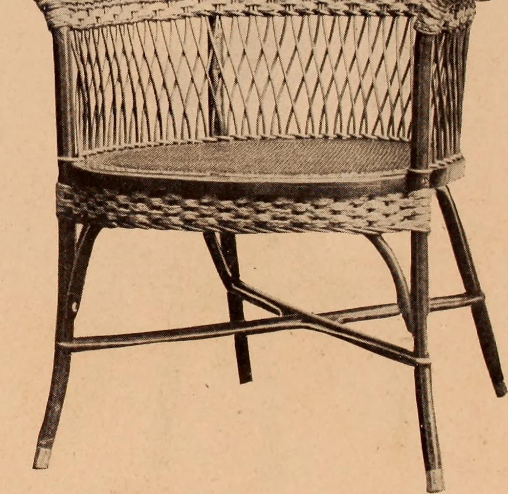 An illustration from Fiber rush, imported malacca and mission furniture., 1904, leaf 166