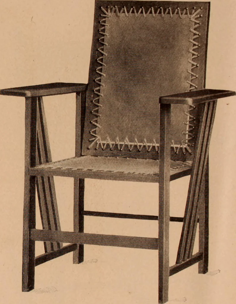 An illustration from Fiber rush, imported malacca and mission furniture., 1904, leaf 19