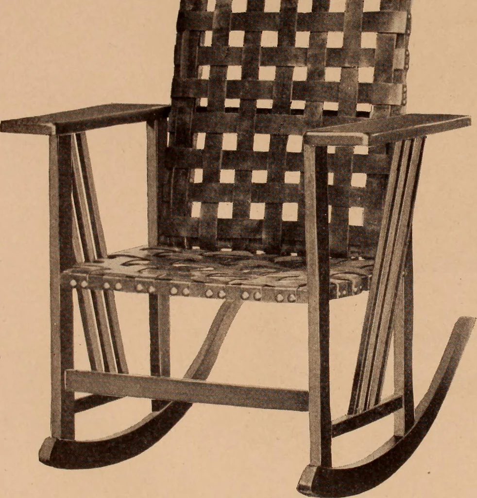 An illustration from Fiber rush, imported malacca and mission furniture., 1904, leaf 21