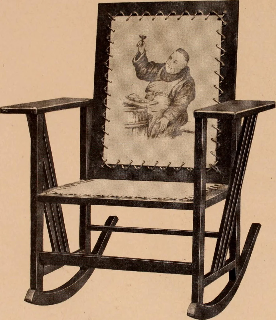 An illustration from Fiber rush, imported malacca and mission furniture., 1904, leaf 23