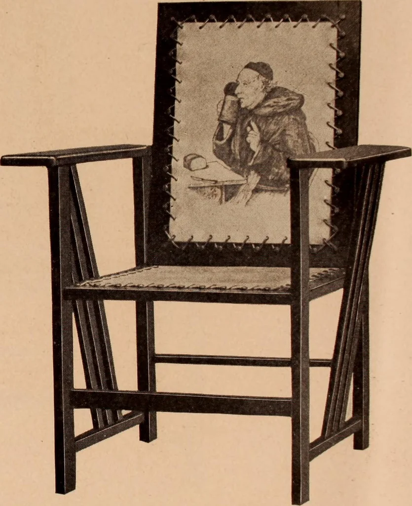 An illustration from Fiber rush, imported malacca and mission furniture., 1904, leaf 23