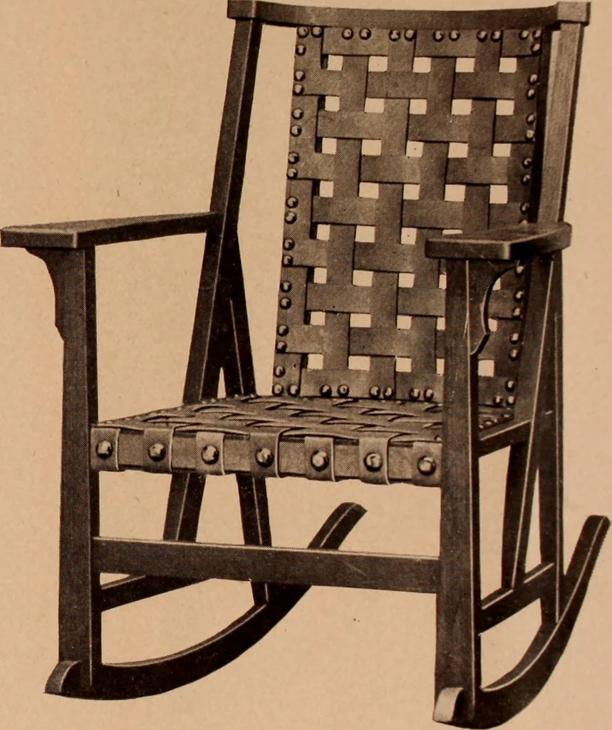 An illustration from Fiber rush, imported malacca and mission furniture., 1904, leaf 27