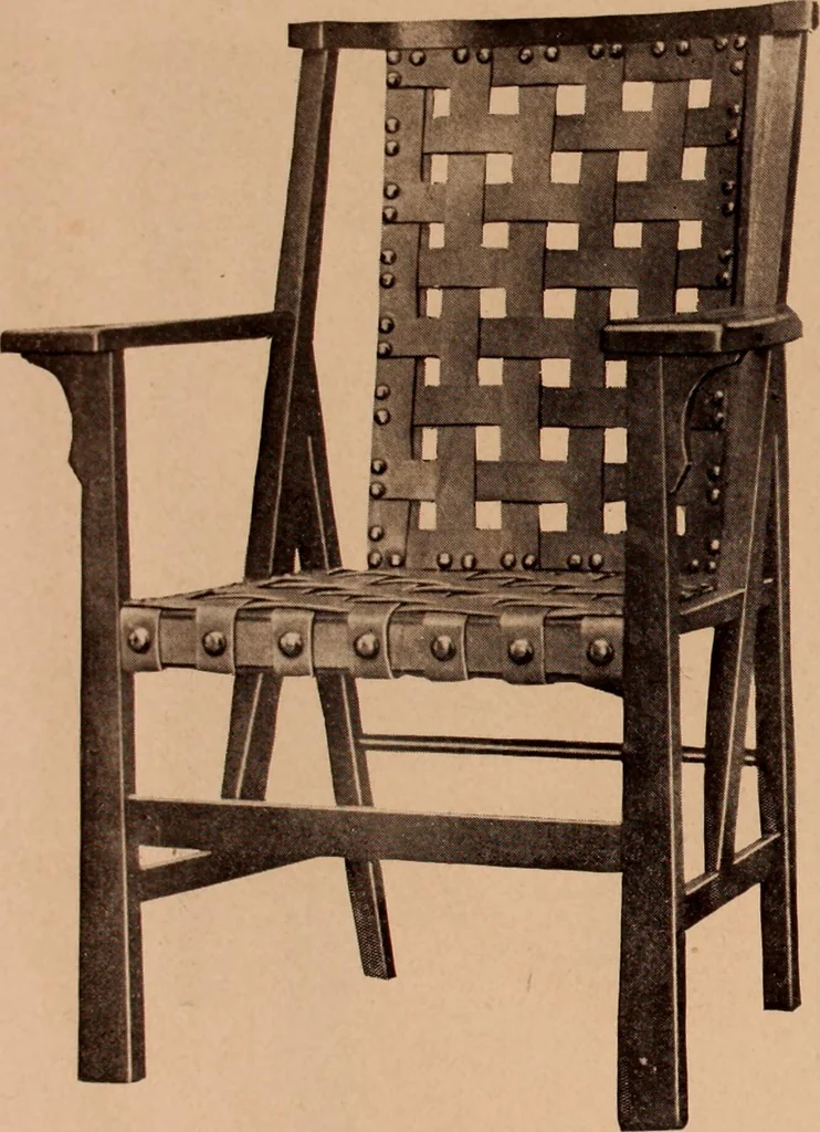 An illustration from Fiber rush, imported malacca and mission furniture., 1904, leaf 28